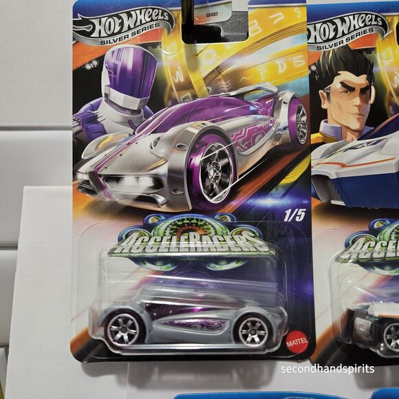 HOT WHEELS  SILVER SERIES 2025 ACCELERACERS SET OF FIVE CARS Free Shipping - Picture 2 of 7